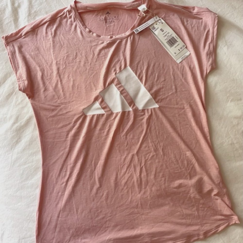 adidas 3 Bar Light Pink T-Shirt